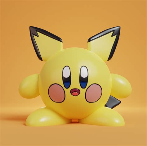 Archivo STL Kirby Pichu Pikachu Raichu Pokemon・Design para impresora 3D ...