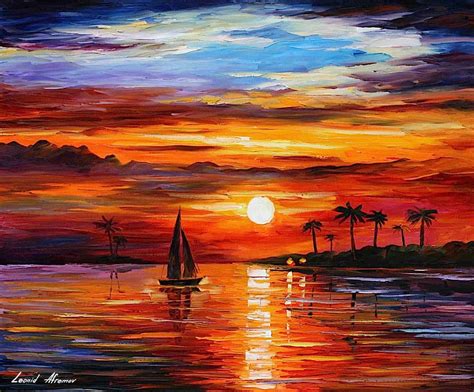 Paintings Of Sunsets On Beaches