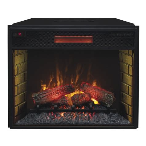 Shop 29.13-in Black Electric Fireplace Insert at Lowes.com