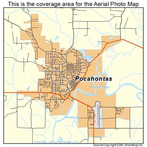 Aerial Photography Map of Pocahontas, AR Arkansas