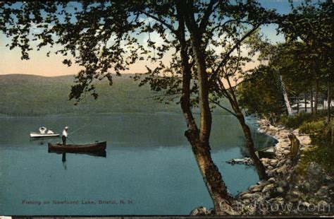 Fishing on Newfound Lake Bristol, NH Postcard