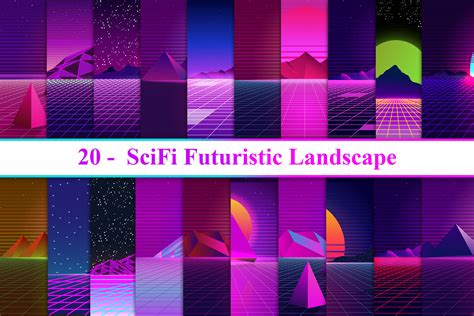 Sci-Fi Futuristic Landscape | Technology Illustrations ~ Creative Market