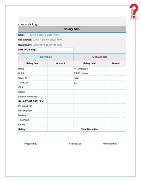 How To Create A Free Payslip Template In Excel, Pdf, Word throughout Blank Payslip Template ...