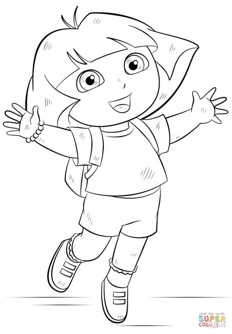 Dora Outline For Colouring | Dora coloring, Dora drawing, Crayola coloring pages