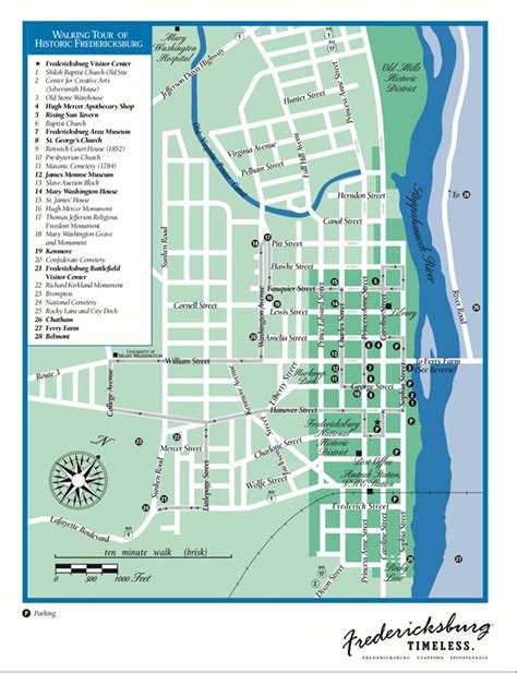 Fredericksburg Virginia Downtown Fredericksburg Map – Printable Map of ...