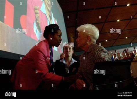 METRO-Texas Congresswoman Sheila Jackson Lee, left, greets former Texas ...