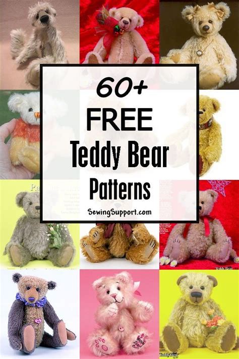 Over 60 FREE teddy bear patterns. #sewing #freepatterns | Teddy bear sewing pattern, Teddy bear ...