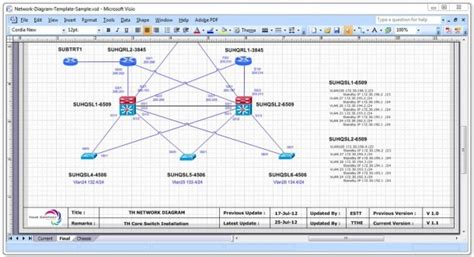 Network Diagram Excel