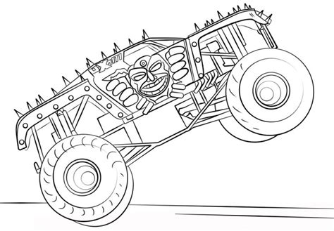 Monster Truck Coloring Pages Free | Monster truck coloring pages, Truck ...