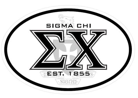 Sigma Chi Oval Crest - Shield Sticker SALE $4.95. - Greek Gear®