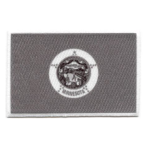 Minnesota Patch State Flag Grayscale Embroidered Iron On in 2022 ...