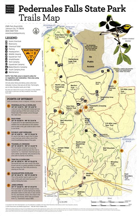 Pedernales Falls State Park Map - Alecia Lorianna