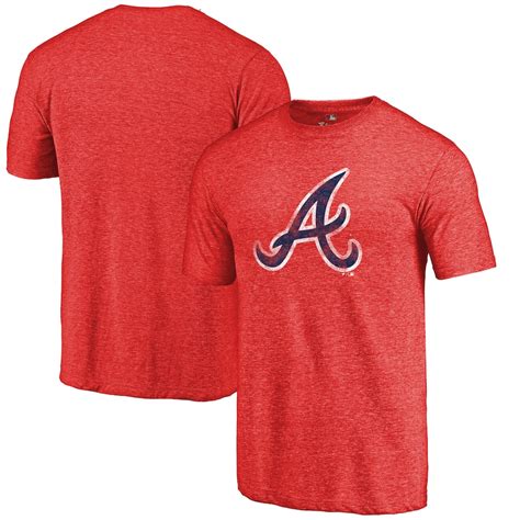 Atlanta Braves Fanatics Branded Team Tri-Blend T-Shirt - Red