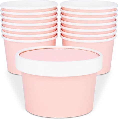 Amazon.com: Glowcoast Ice Cream Containers With Lids - 6 oz (Mini Pint, 30 set) Ice Cream ...