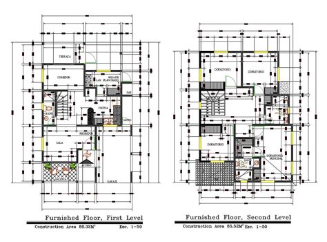 200 Square Meter House Plan AutoCAD Drawing Download DWG File - Cadbull