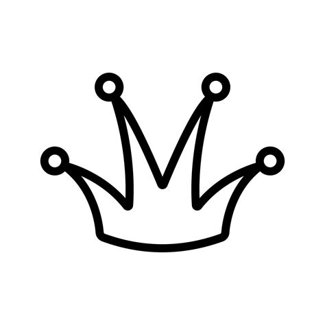 crown icon vector outline illustration 9974621 Vector Art at Vecteezy