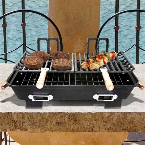 Marsh Allen Cast Iron Hibachi Tabletop Charcoal BBQ Grill : BBQGuys