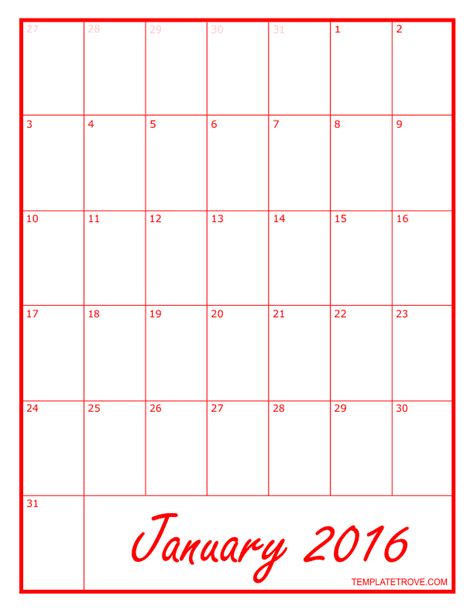 Free Calendars to Print | PDF Calendars