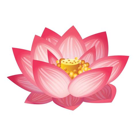 Lotus flower icon, cartoon style 14478842 Vector Art at Vecteezy