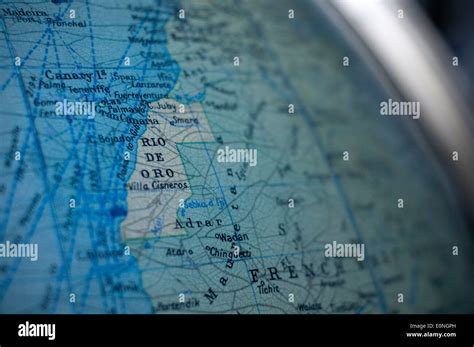 Old map rio de oro hi-res stock photography and images - Alamy