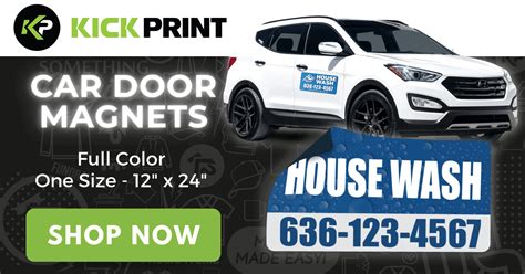 FULL COLOR Car Door Magnets: One Size 12 X 24 - Kick Print