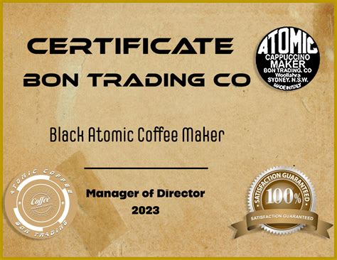 Black Atomic Coffee Machine