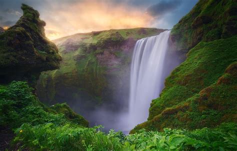 Wallpaper mountains, waterfall, mountains, waterfall images for desktop, section природа - download