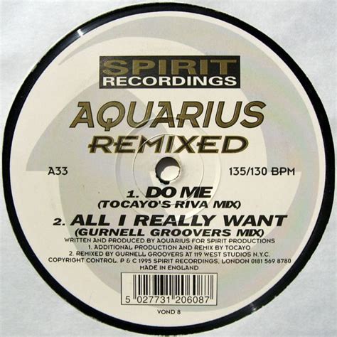 Aquarius – Remixed – Vinyl (12", 33 ⅓ RPM, 45 RPM), 1995 [r169956 ...