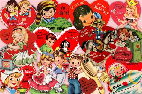 Retro Valentine's Day Cards Graphic by Patterns for Dessert · Creative ...