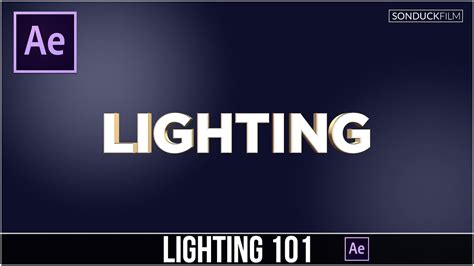 After Effects Tutorial: Lighting Basics 101 & How to use Lights - YouTube