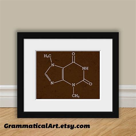 Chocolate chemical structure print Science Art, Science Poster, Science ...