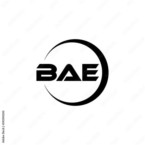 BAE letter logo design with white background in illustrator, cube logo ...