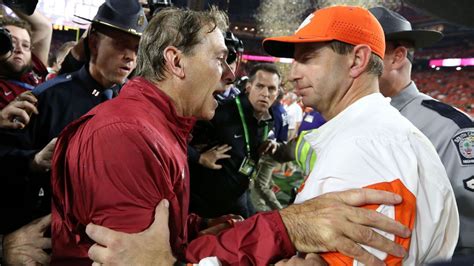 Clemson Tigers coach Dabo Swinney calls Alabama Crimson Tide coach Nick ...