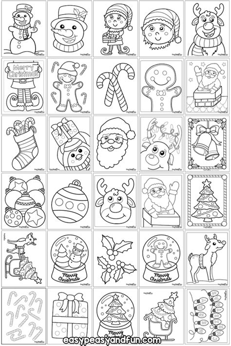 Christmas Coloring Pages - Easy Peasy and Fun