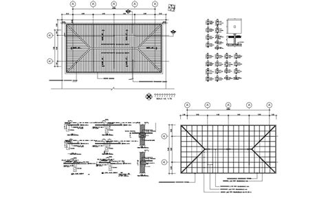 House Roof Plan In DWG File - Cadbull