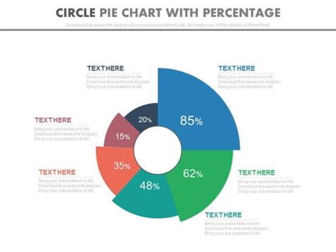 Pie Chart With Increasing Percentage Values Powerpoint Slides ...