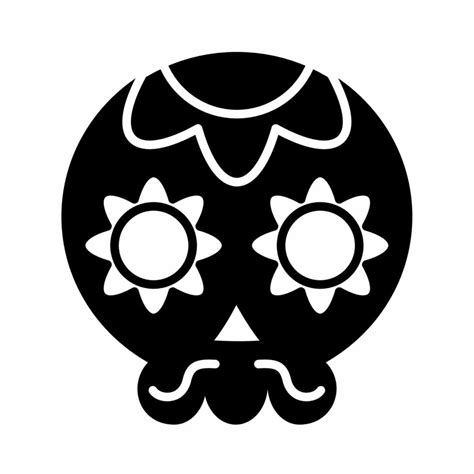 Sugar Skull Icon Black.eps 4256169 Vector Art at Vecteezy