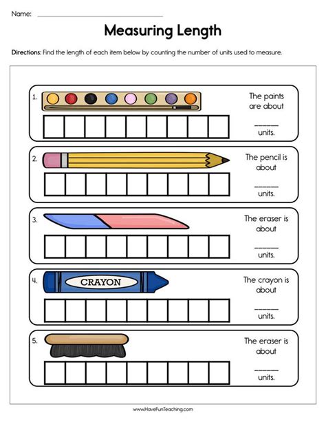 Measuring Length Worksheet - Have Fun Teaching | Measurement worksheets, Teaching measurement ...