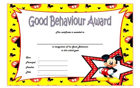 Good Behaviour Certificate Editable Templates Free [10+ BEST DESIGNS] – Fresh & Professional ...