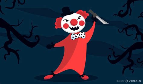 Evil Clown Cartoon Character Vector Download