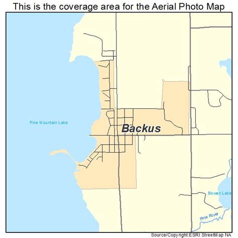 Aerial Photography Map of Backus, MN Minnesota