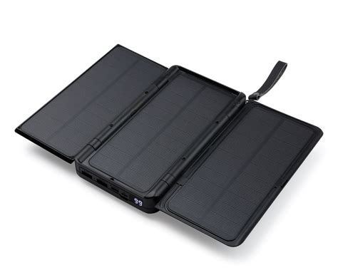 20,000mAh Folding Solar Power Bank with Qi Wireless Charging and ...