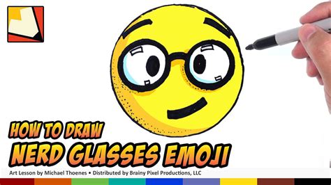 How to Draw Emojis - Nerd With Glasses Emoji - Step by Step for Beginners | BP - YouTube