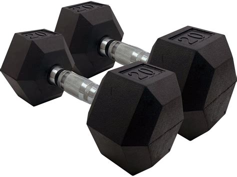 New Sportgear Rubber Hex Dumbbell Set 5-50 lbs | Factory Warranty