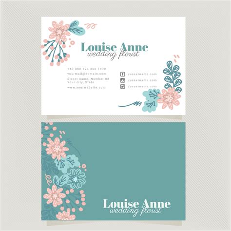 Vector Florist Business Card Template 347819 Vector Art at Vecteezy