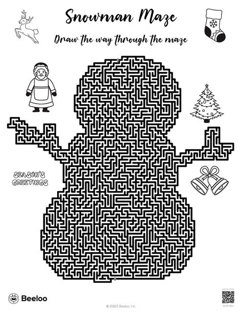 Christmas-themed Mazes • Beeloo Printable Crafts and Activities for Kids