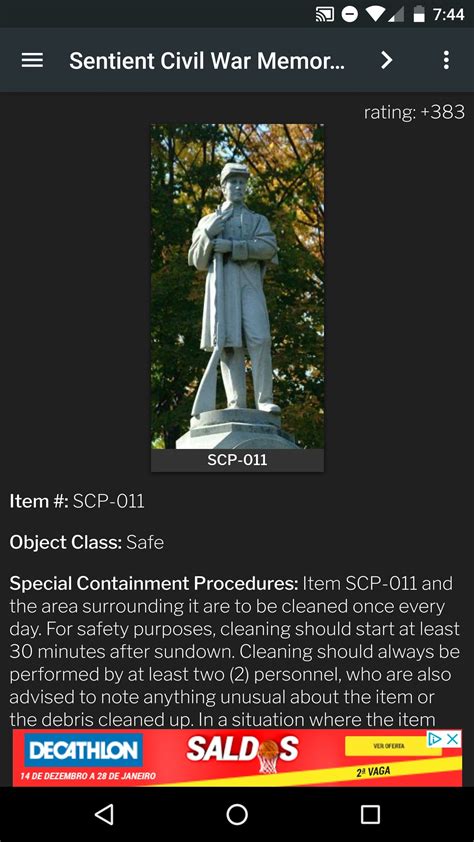 Started reading all the SCP logs. For now, SCP-011 is my favourite. One ...