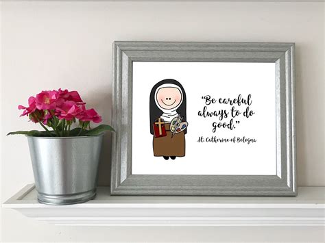 St. Catherine of Bologna Quote / Catholic Nursery Decor / - Etsy