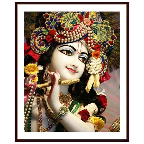 004 Iskcon Lord Krishna Photo Hd Images Printed On Canvas M ...