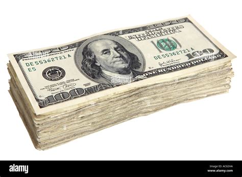 Stack of 100 dollar bills Stock Photo: 7458713 - Alamy
